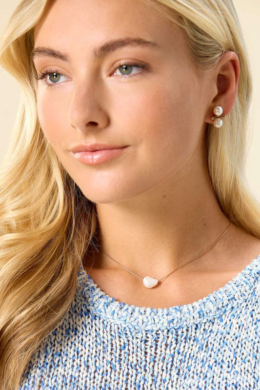 Versona delicate pearl pendant necklace GOLD