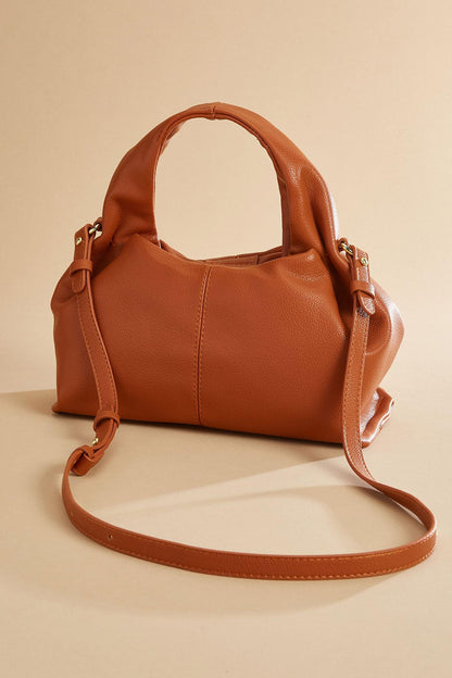 Versona slouchy faux leather hobo bag COGNAC