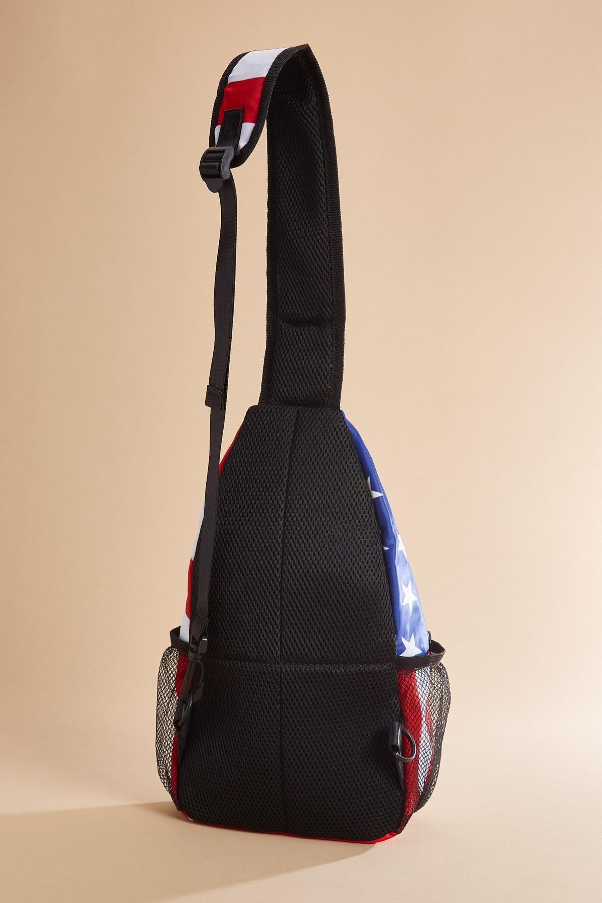 Versona usa flag print sling crossbody PATRIOT_BLUE