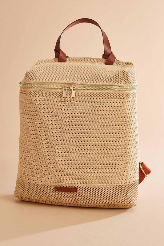 Versona neutral mesh sling backpack NATURAL