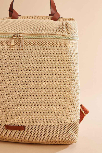 Versona neutral mesh sling backpack NATURAL