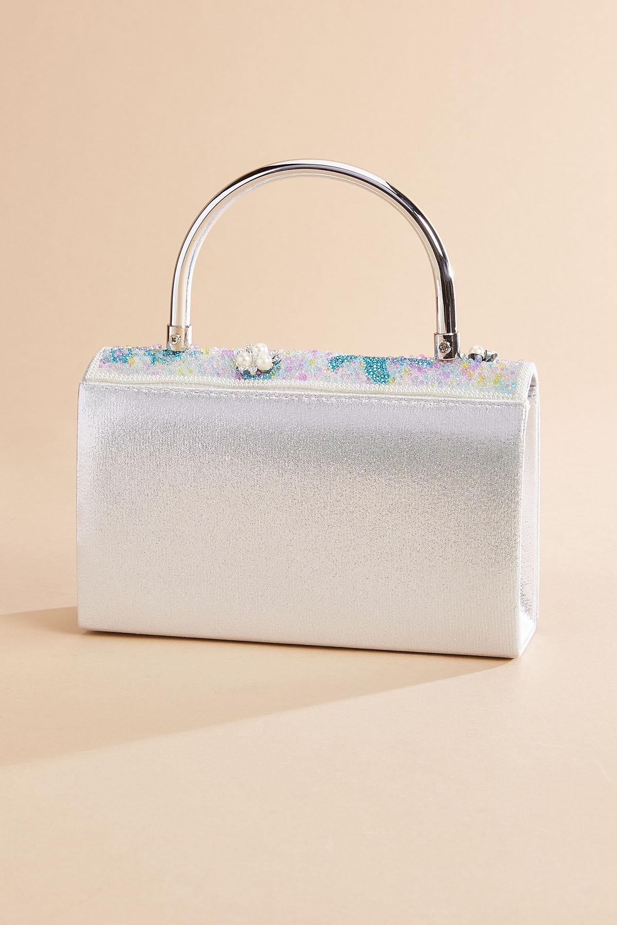 Versona beach icon embellished bag SILVER