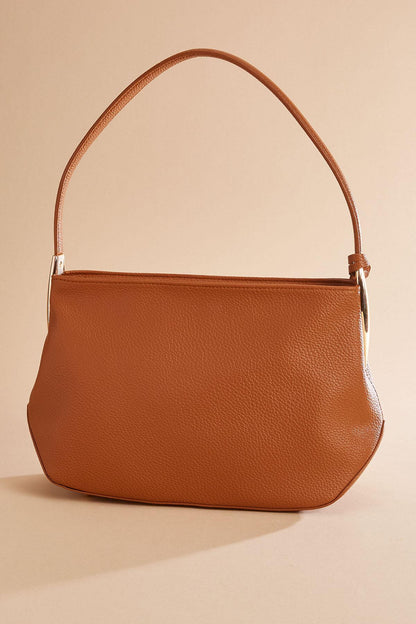 Versona faux leather claw charm bag COGNAC