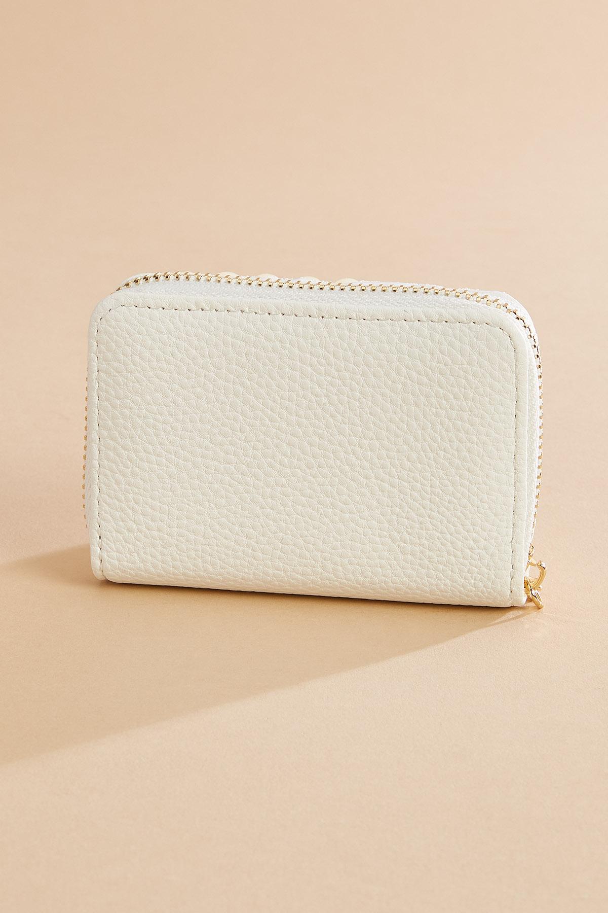Versona pearl embellished card case PEARL