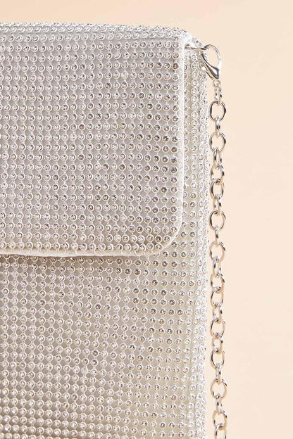 Versona rhinestone mesh cellphone bag GOLD