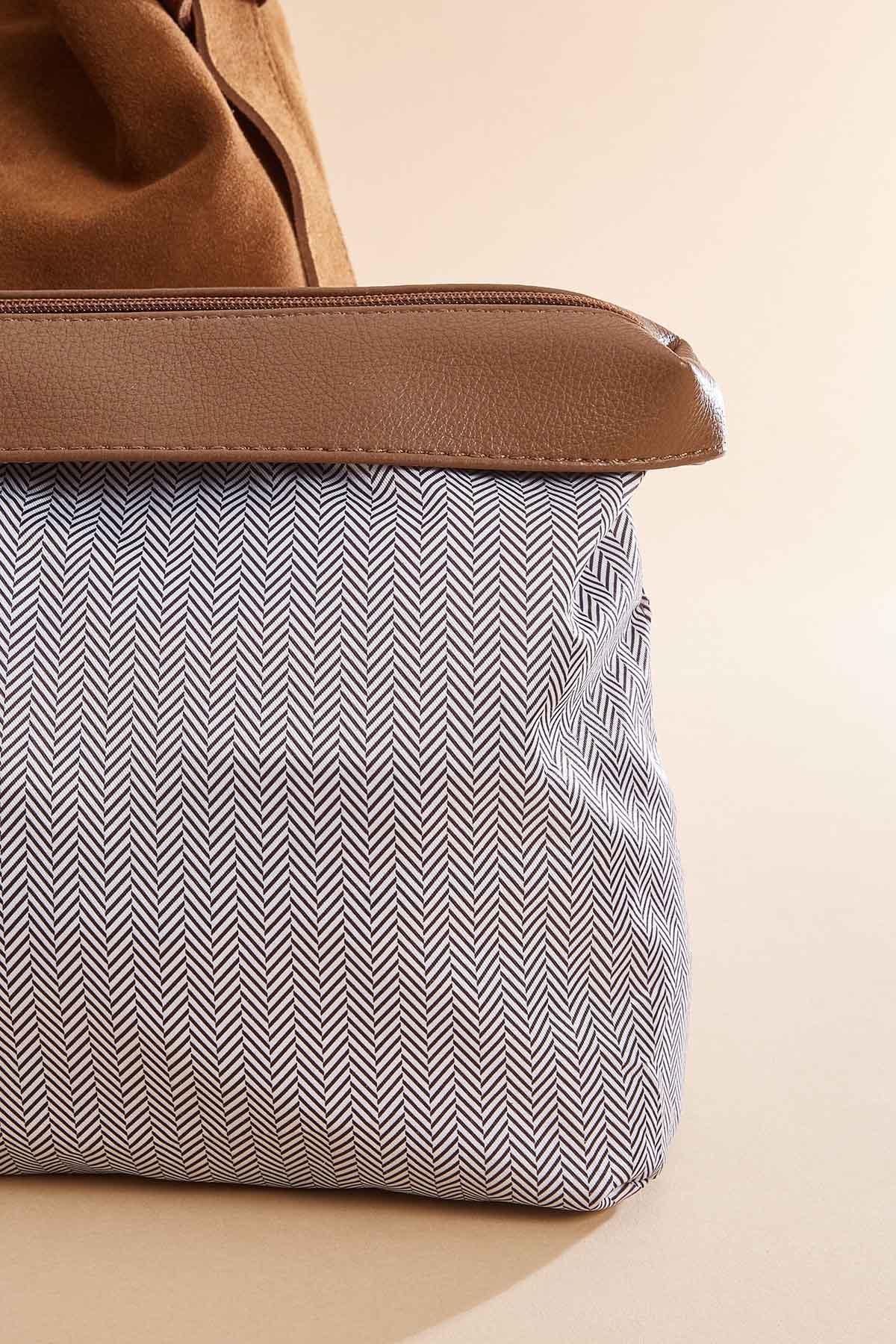 Versona genuine suede hobo bag set COFFEE_BEAN