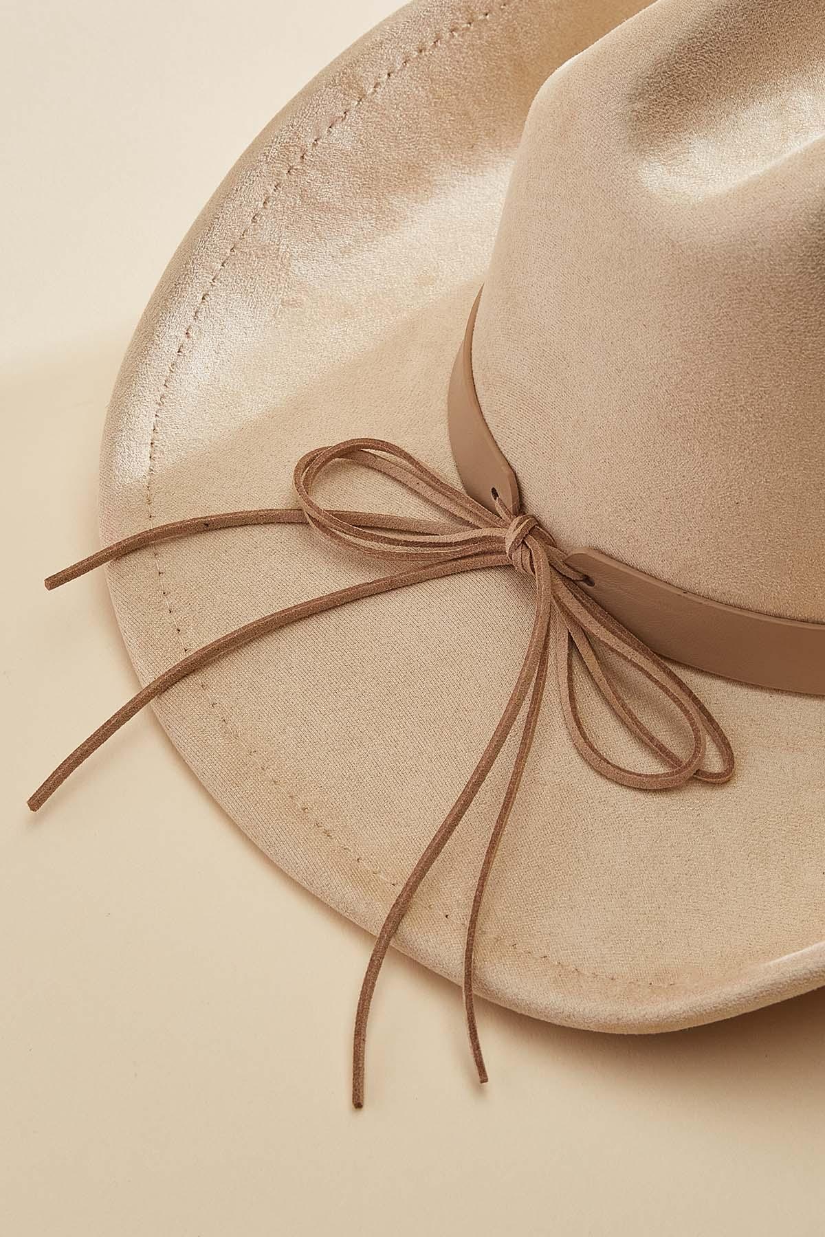 Versona buckle embellished band cowboy hat LIGHT_TAUPE