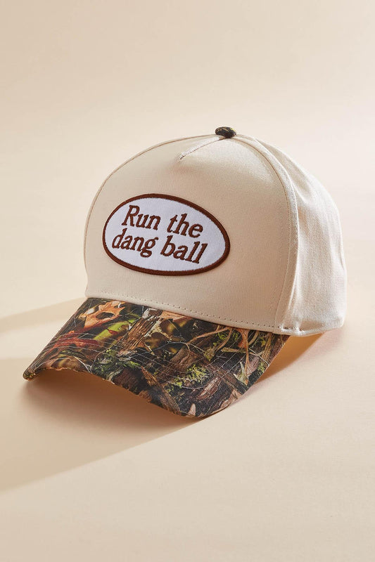 Versona run the dang ball trucker hat IVORY