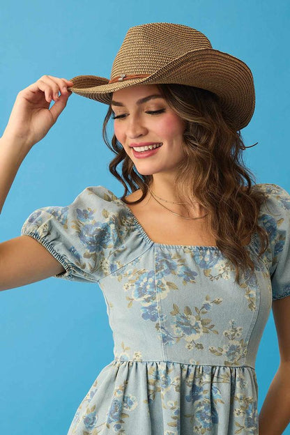 Versona straw cowboy hat NATURAL