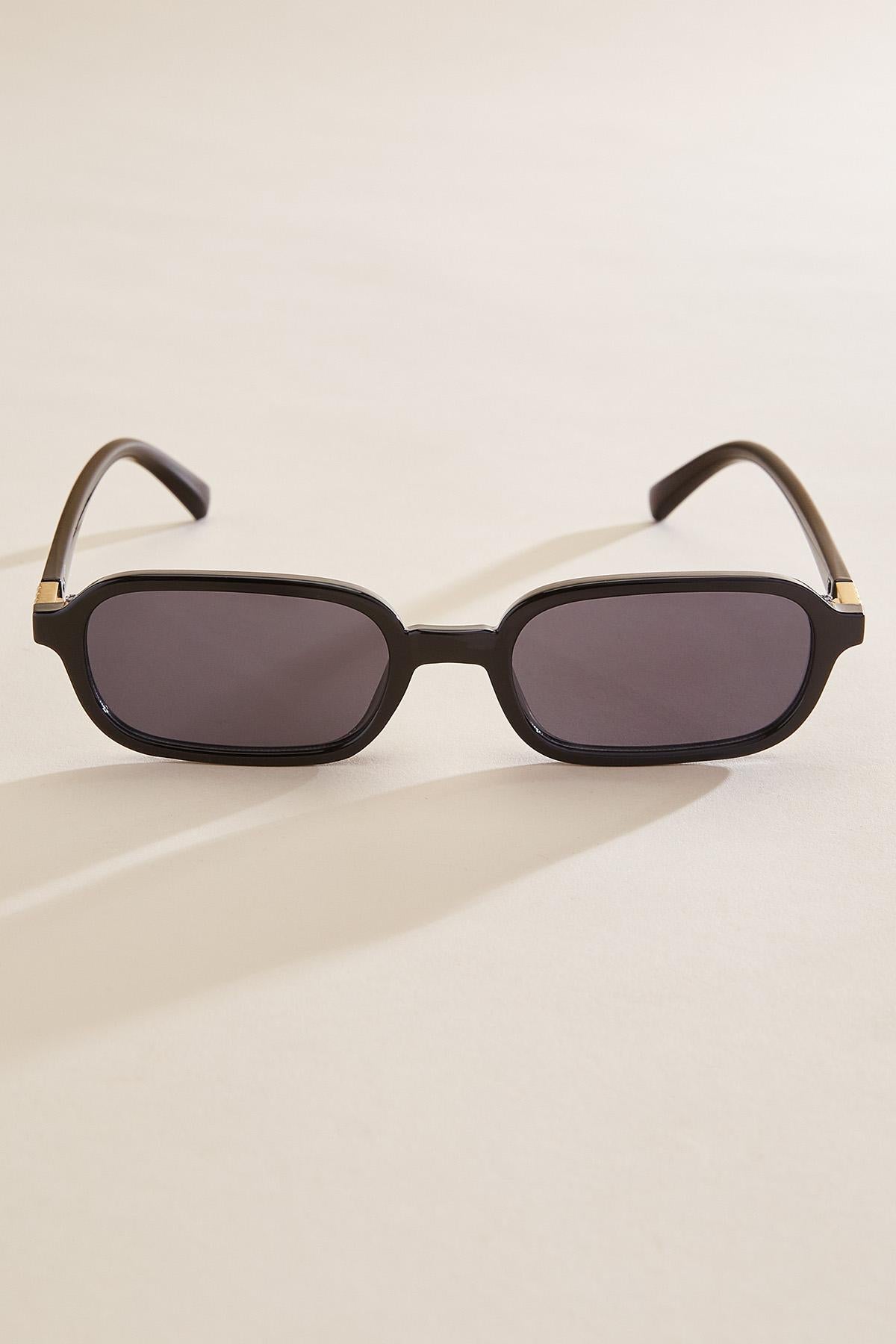 Versona thin square frame sunglasses BLACK