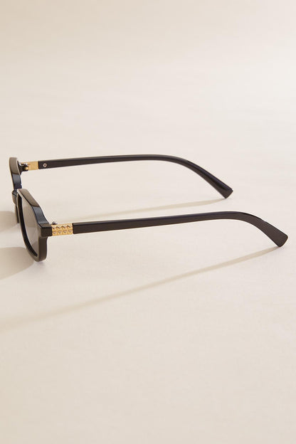 Versona thin square frame sunglasses BLACK