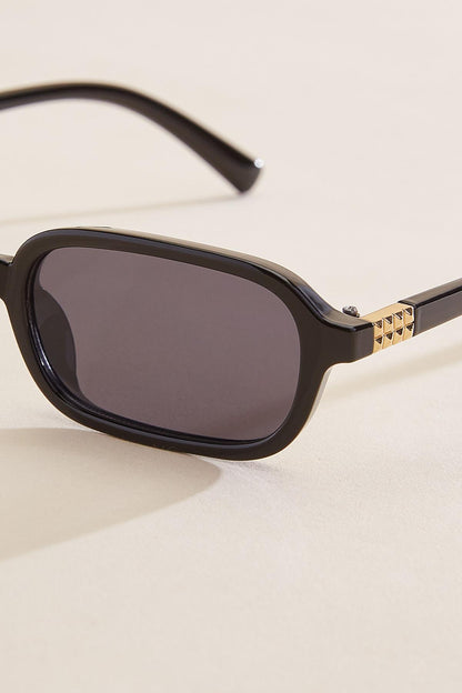 Versona thin square frame sunglasses BLACK