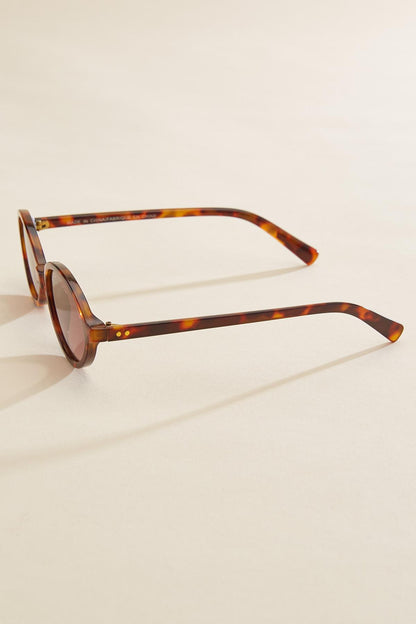 Versona tortoise shell thin oval sunglasses TORTOISESHELL
