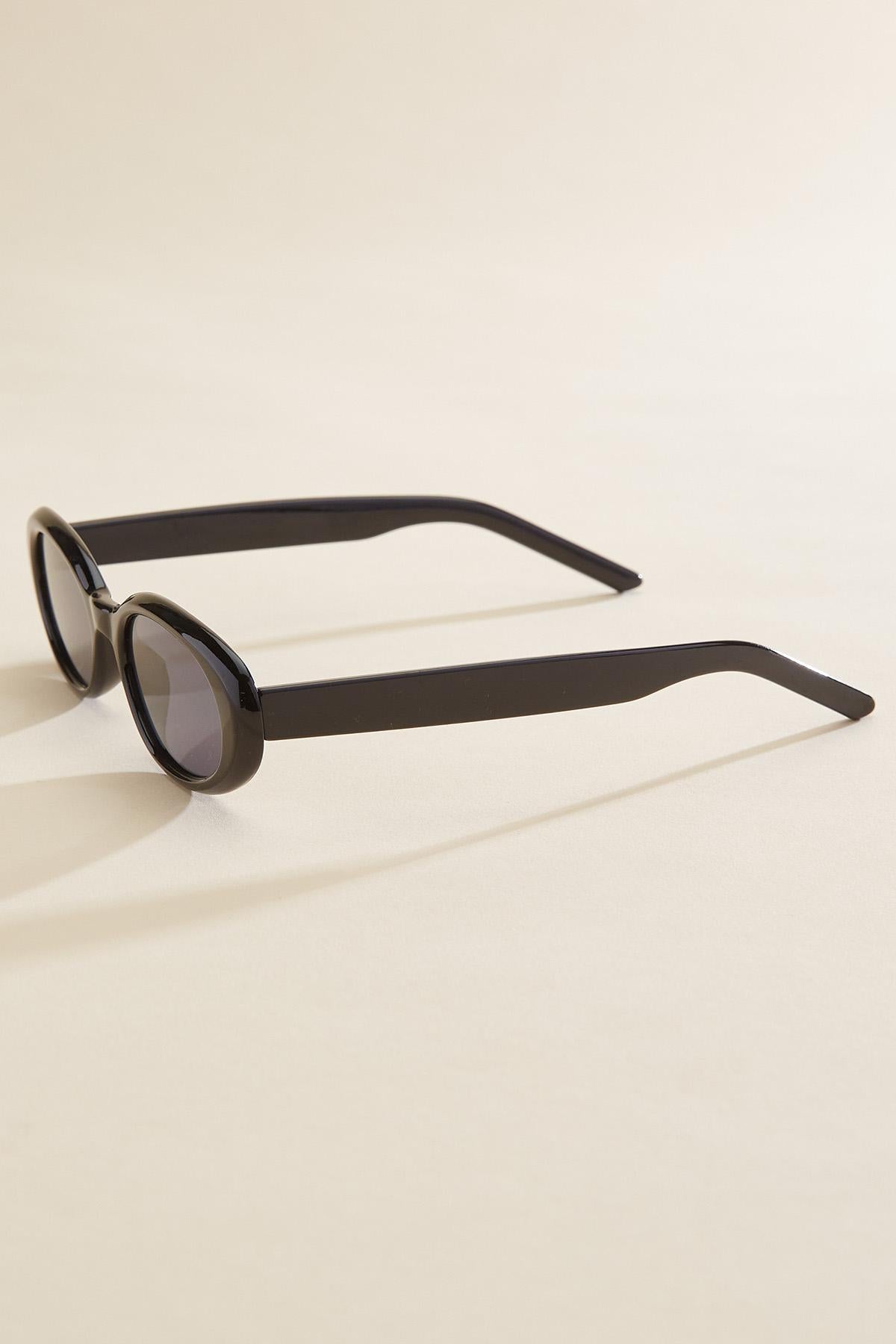 Versona black round frame sunglasses BLACK