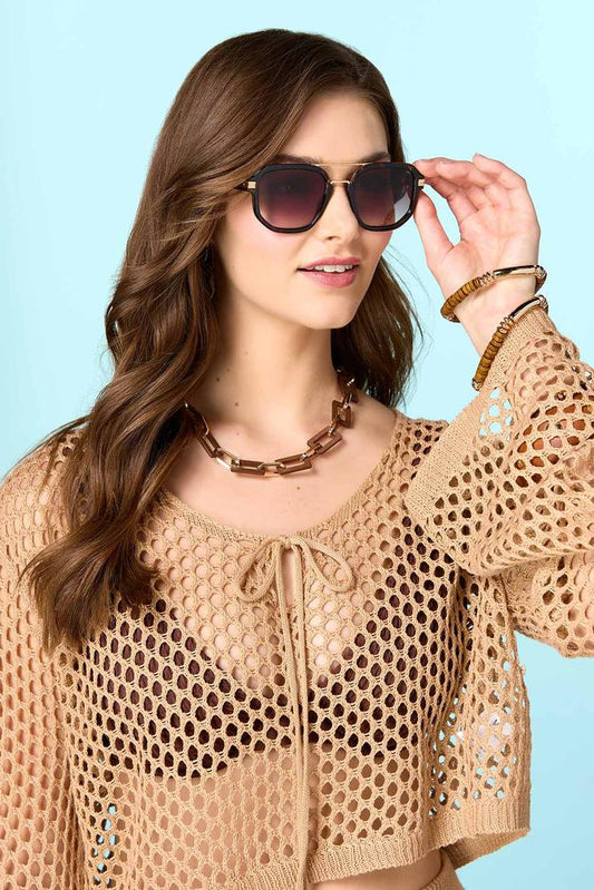 Versona tortoise shell aviator sunglasses TORTOISESHELL