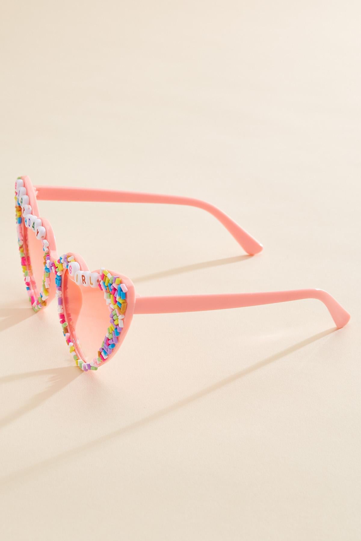 Versona birthday girl heart cat eye sunglasses PINK