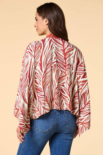 Versona leaf a message kimono HABANERO