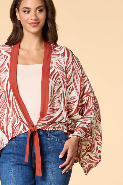 Versona leaf a message kimono HABANERO