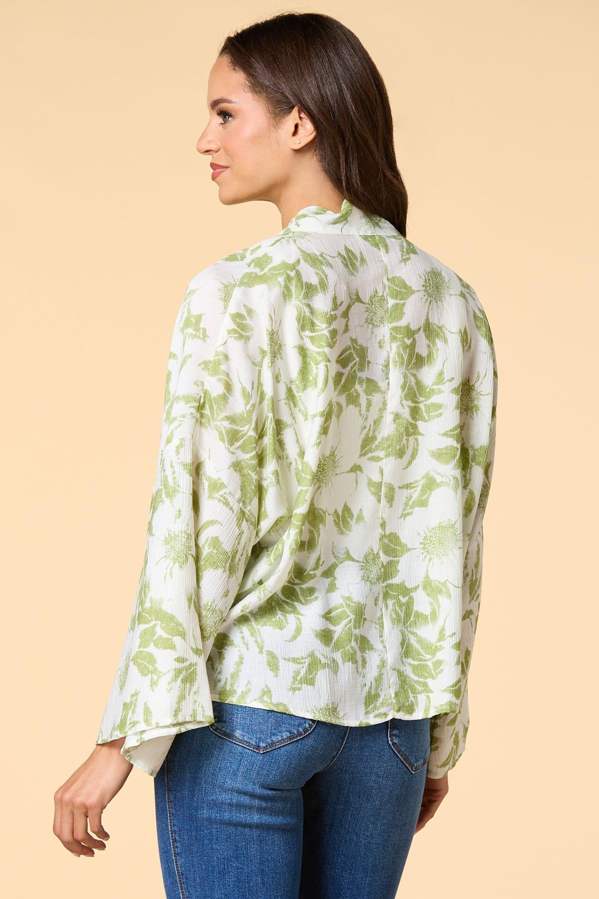 Versona pretty palms cardigan CALLISTE_GREEN