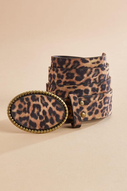 Versona leopard printed belt LEOPARD_PATTERN