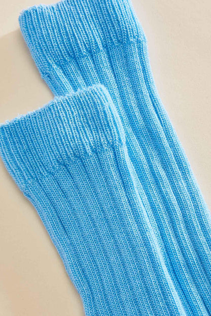 Versona slouchy ribbed crew socks BLUE