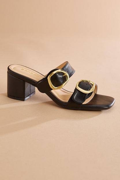 Versona black buckle band heels BLACK
