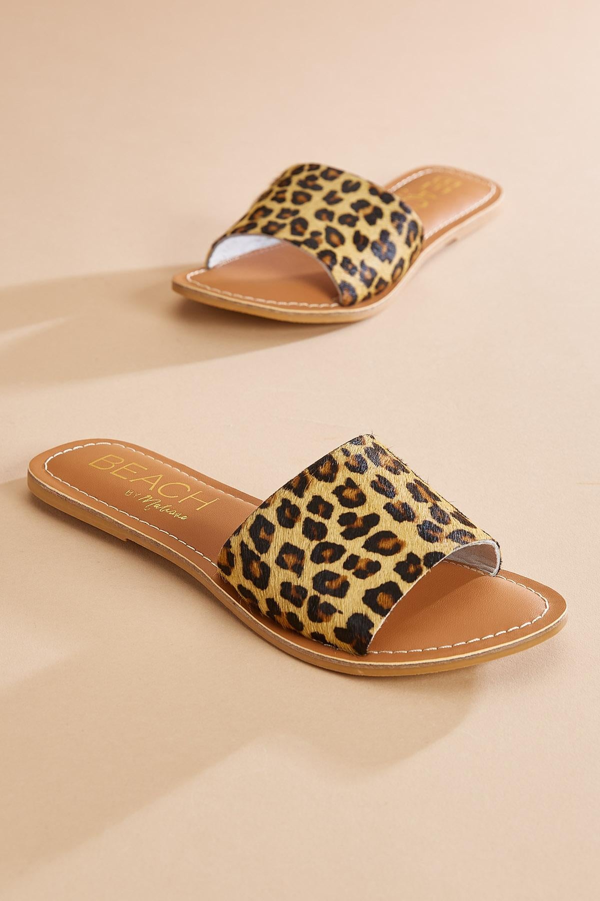 Versona faux leather animal print sandals BEIGE