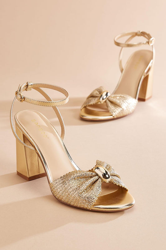 Versona gold bow band high heels GOLD