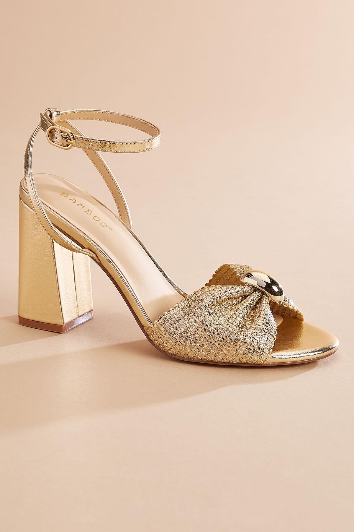 Versona gold bow band high heels GOLD