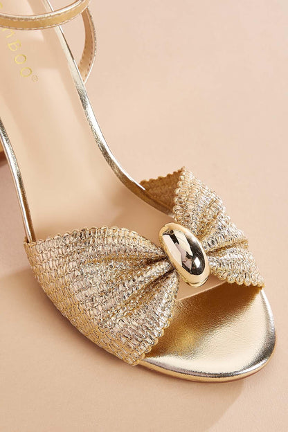 Versona gold bow band high heels GOLD