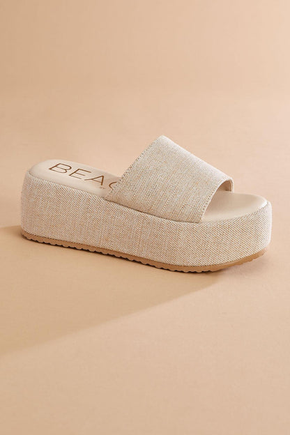 Versona silver glittery platform sandals