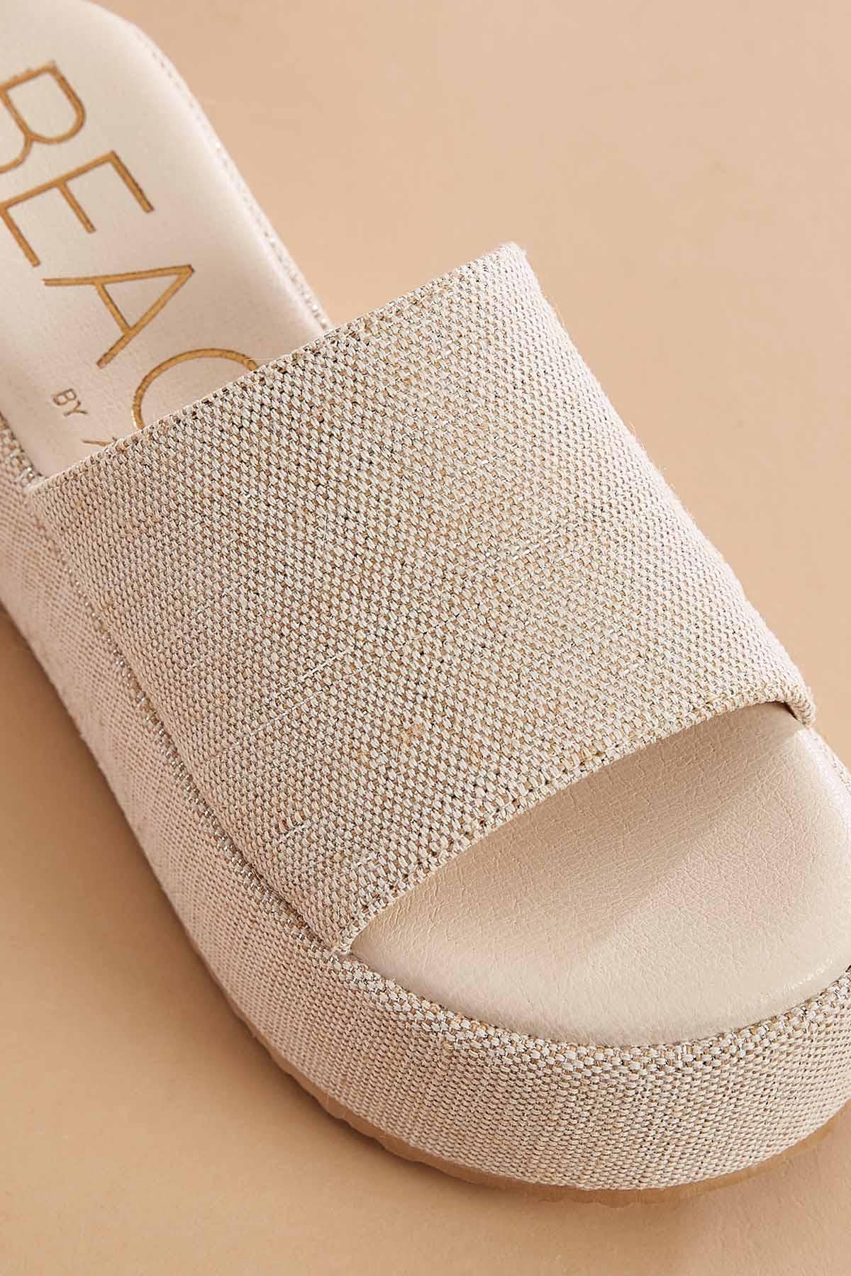 Versona silver glittery platform sandals