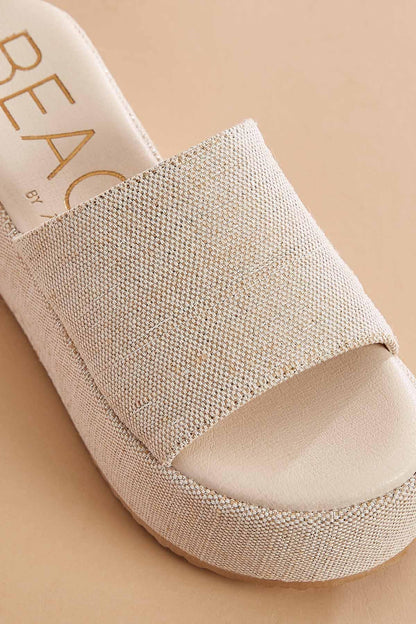Versona silver glittery platform sandals