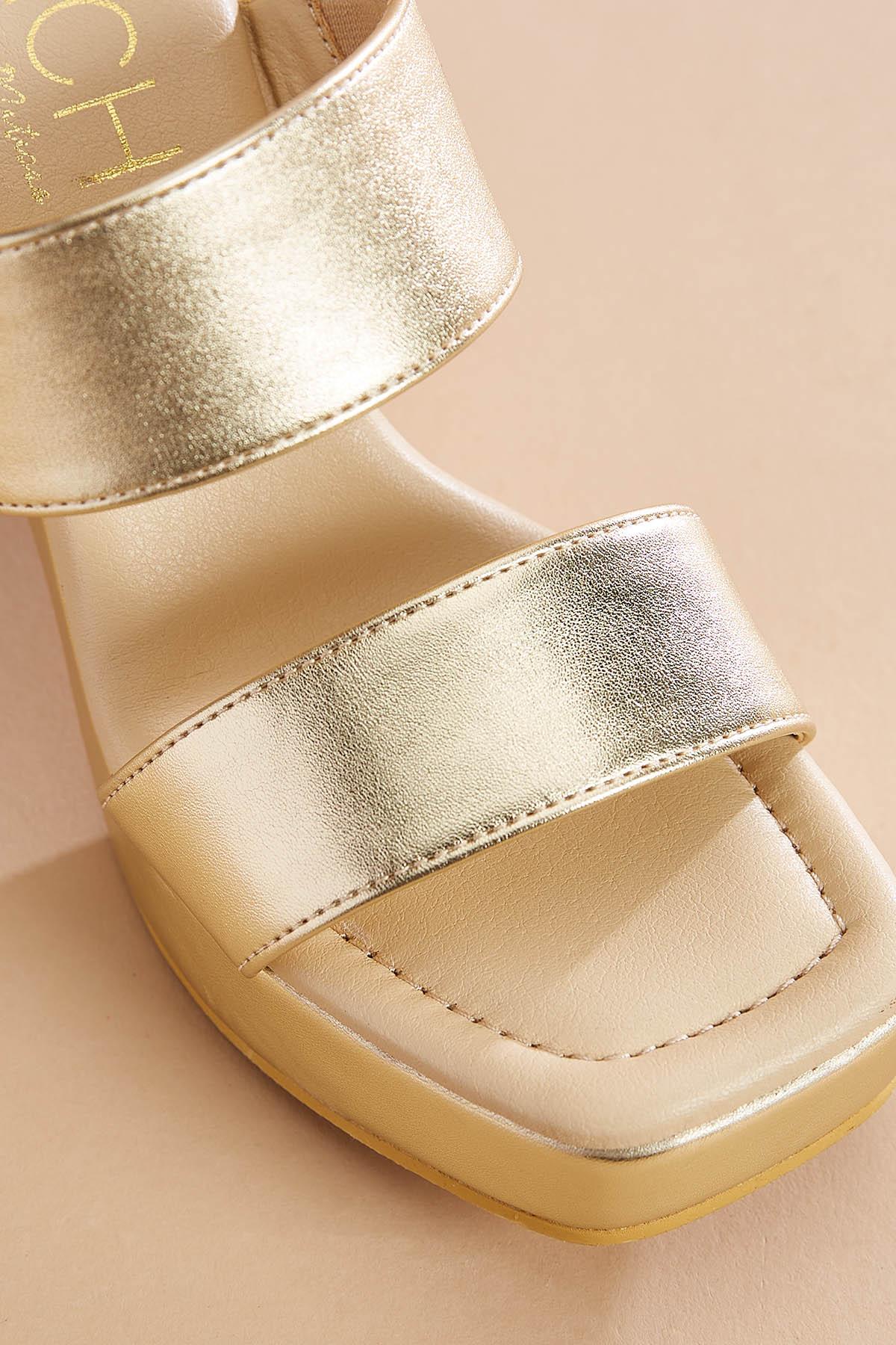 Versona metallic gold platform heels GOLD