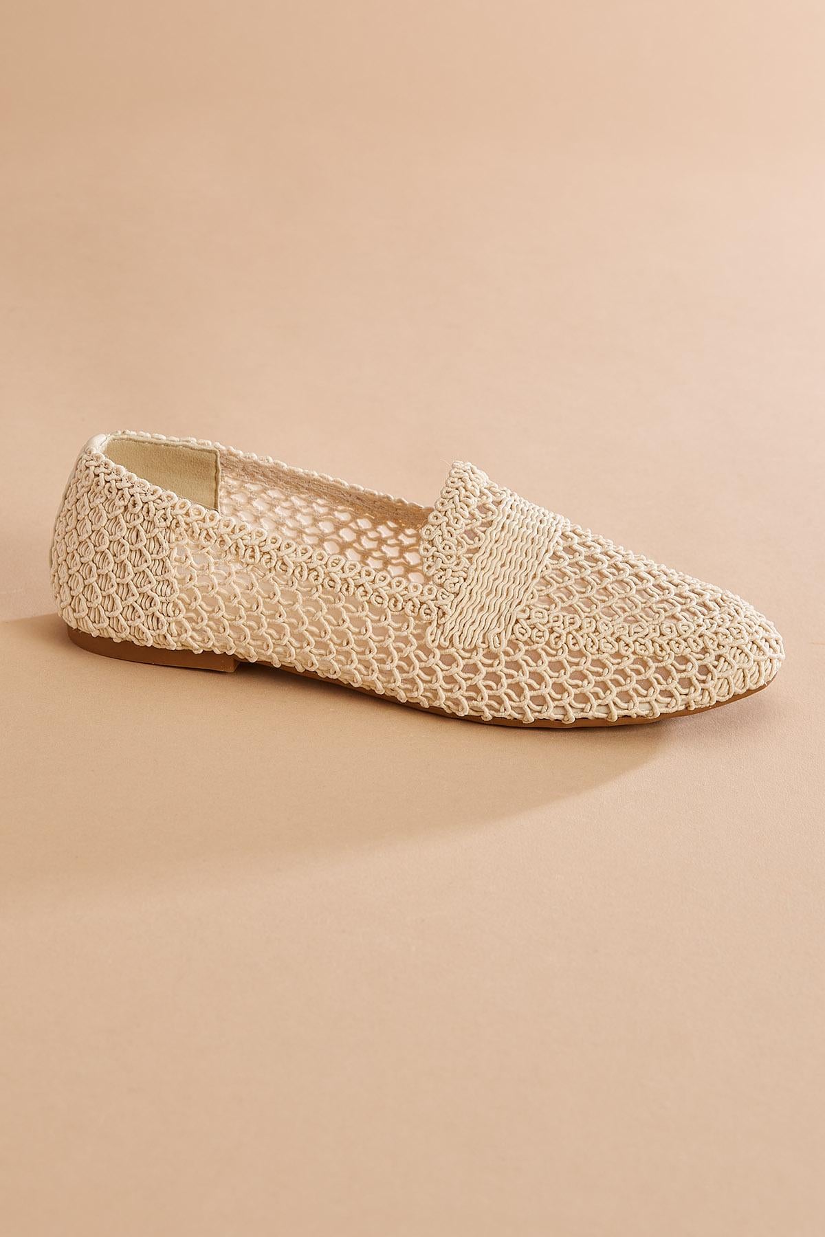 Versona beige textured open loafers BEIGE