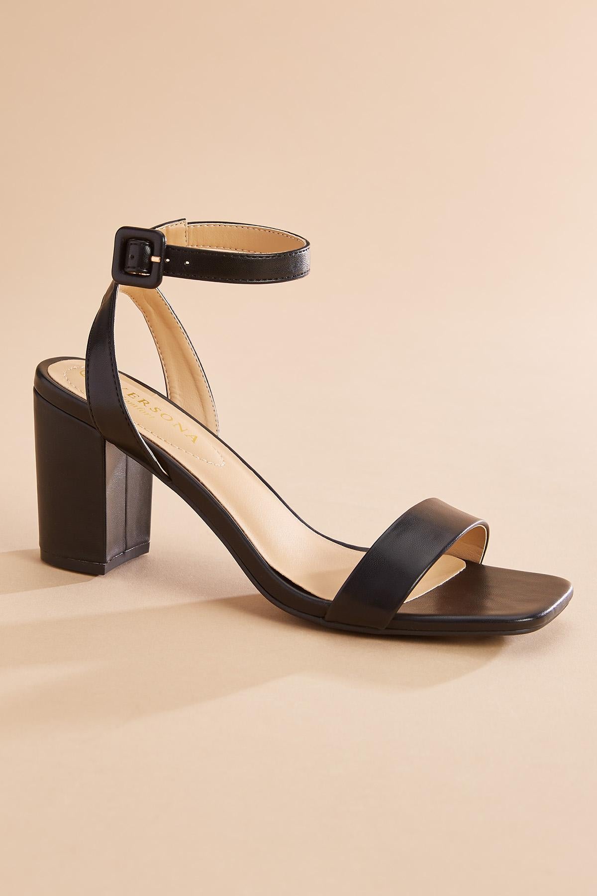 Versona faux leather ankle strap heels NUDE