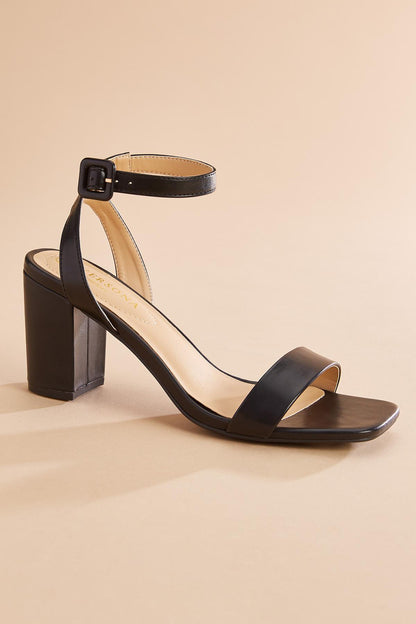 Versona faux leather ankle strap heels NUDE