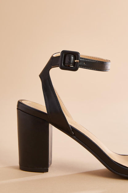 Versona faux leather ankle strap heels NUDE