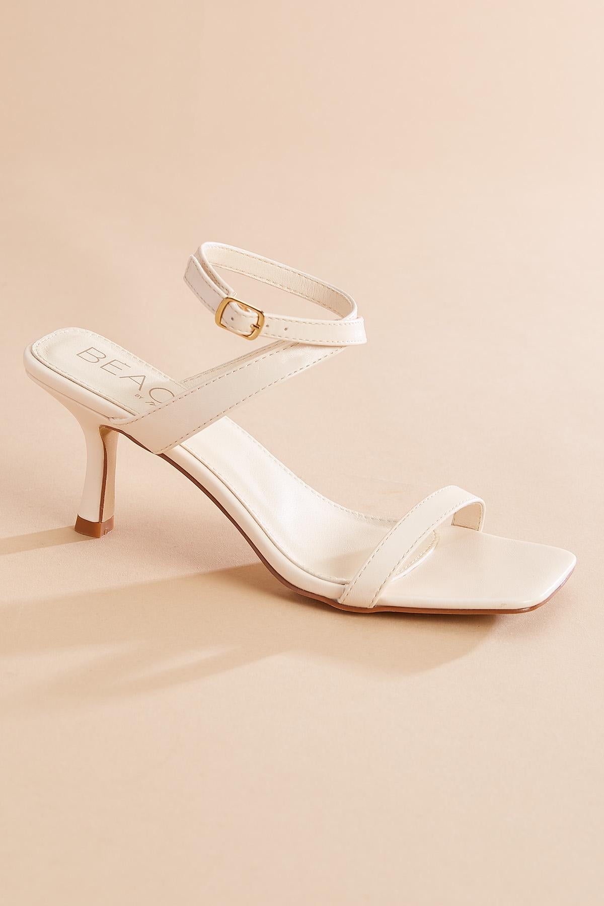 Versona faux leather crossover ankle strap heels BROWN