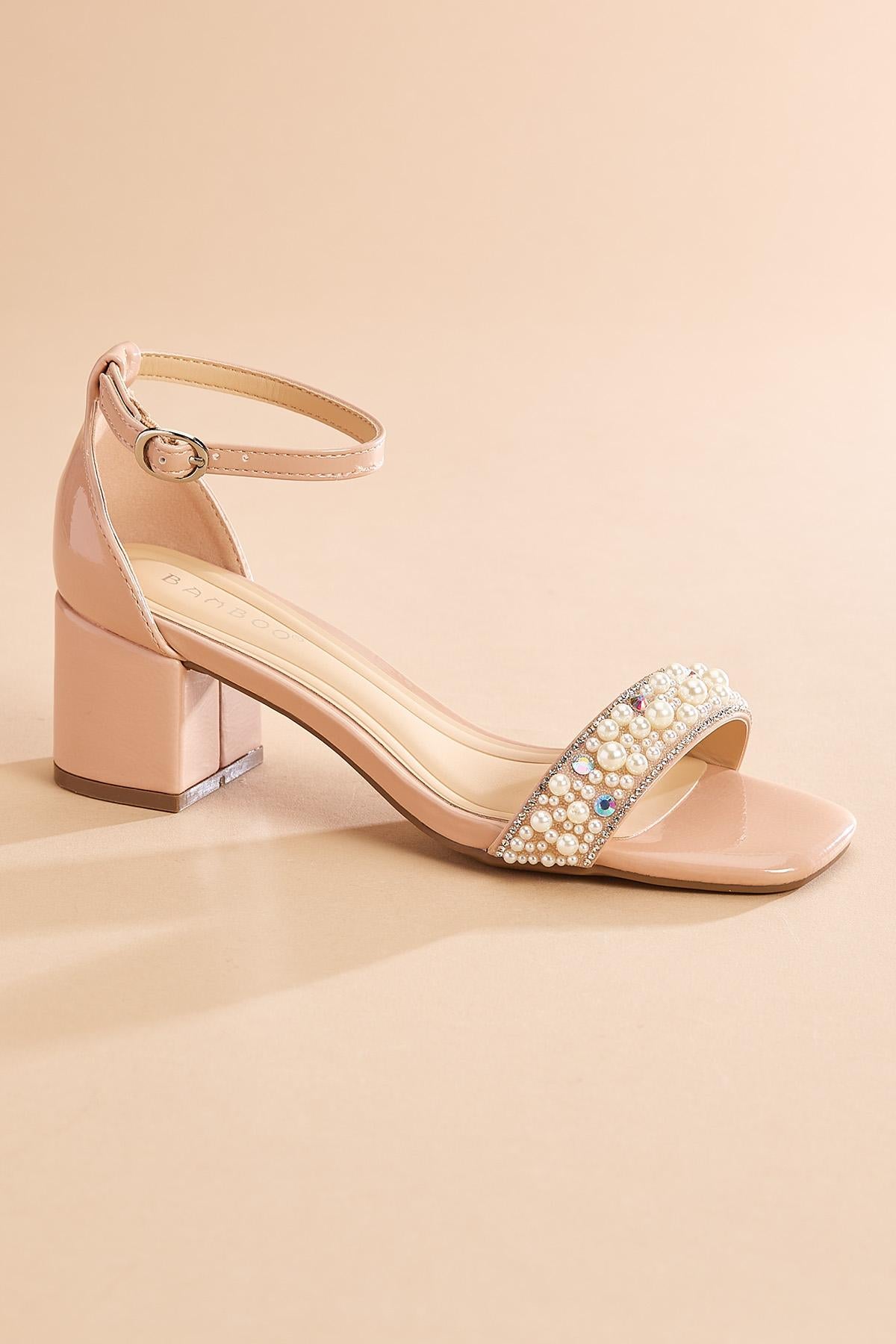Versona embellished band nude heels NUDE