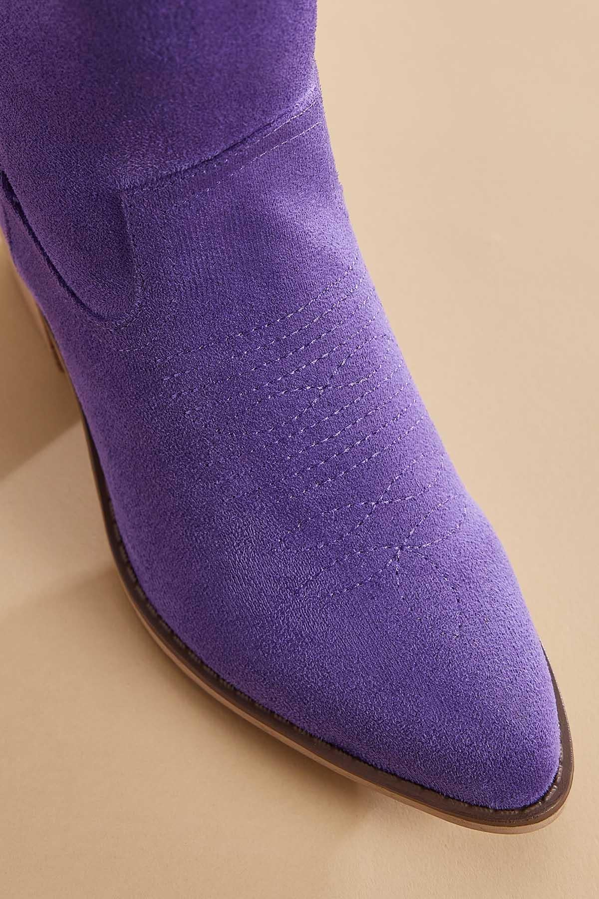 Versona tall pink faux suede cowboy boots PINK
