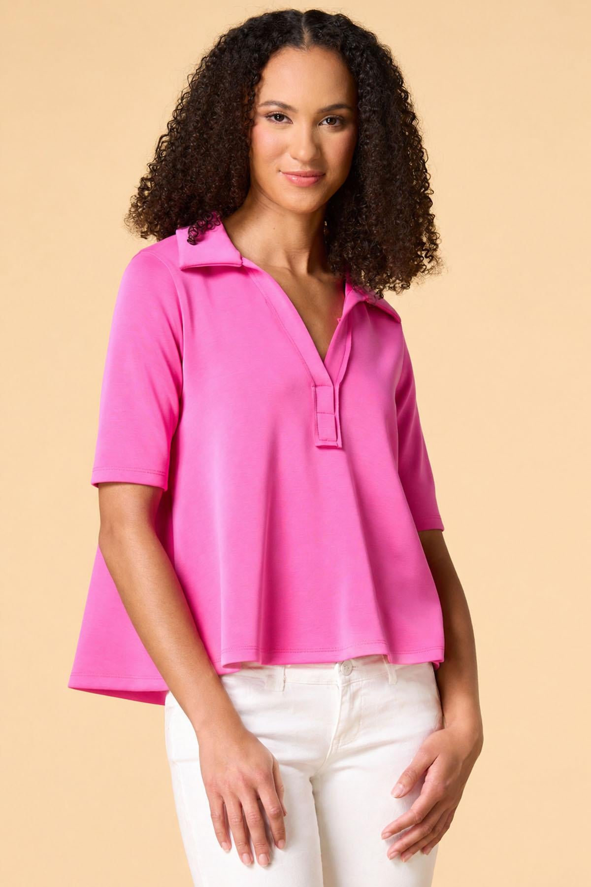 Versona stretch my legs top BRIGHT_PINK