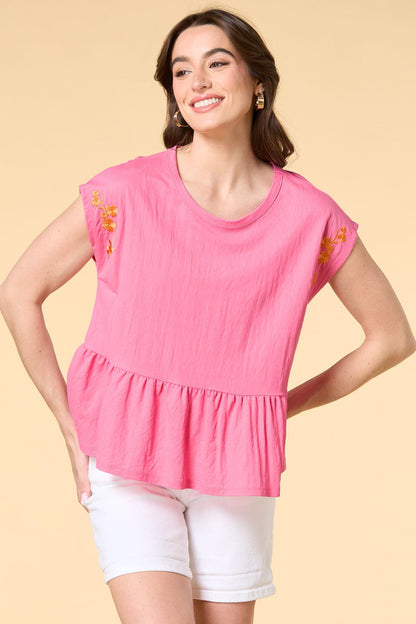 Versona pin point top BRIGHT_PINK