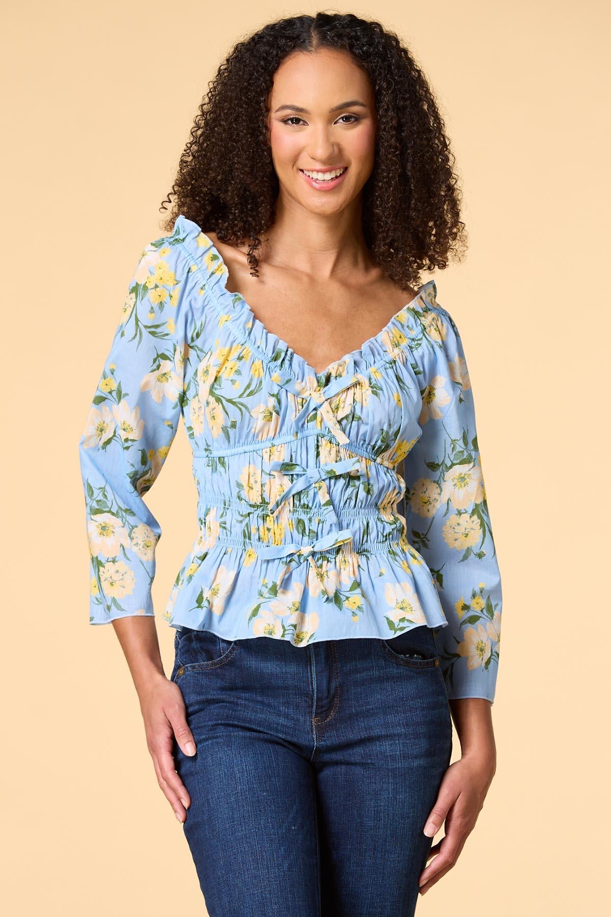Versona blue hawaii top BLUE_MULTI