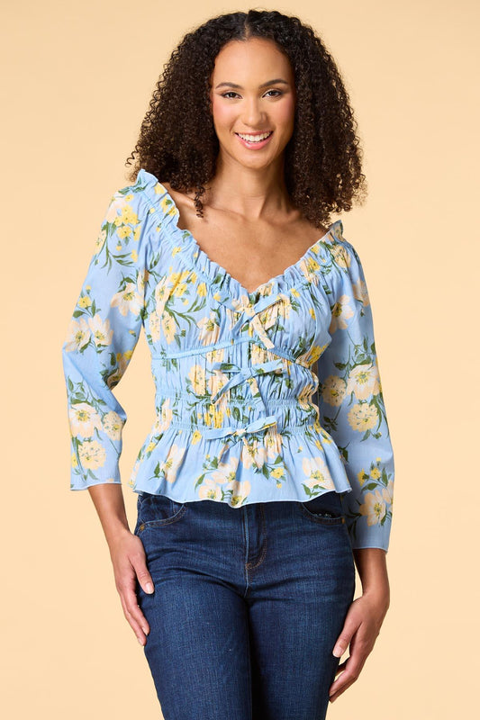 Versona blue hawaii top BLUE_MULTI