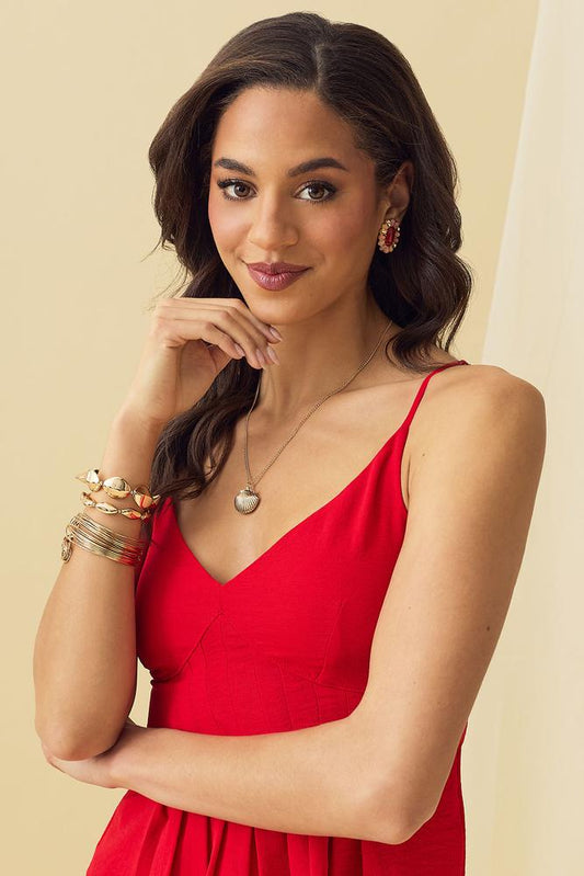 Versona gold seashell locket necklace GOLD