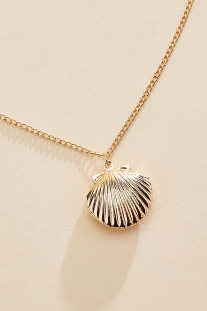 Versona gold seashell locket necklace GOLD