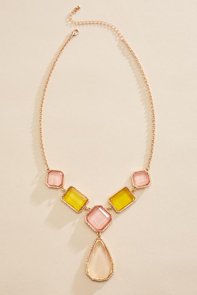 Versona multicolor glass shape necklace MULTI_SPRING