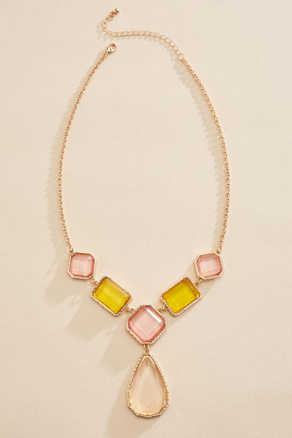 Versona multicolor glass shape necklace MULTI_SPRING
