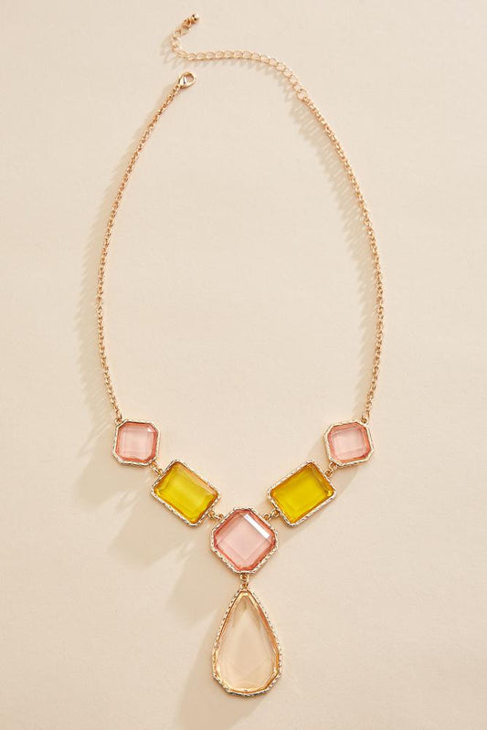 Versona multicolor glass shape necklace MULTI_SPRING